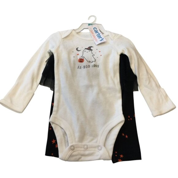 Carter's 3 Months Halloween FA_BOO_LOUS 2 Piece Ghost Set Long Sleeve - Picture 1 of 5